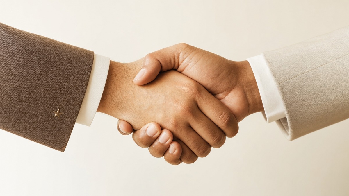 A handshake representing the affiliate partnership disclosure for Texas Gift Ideas