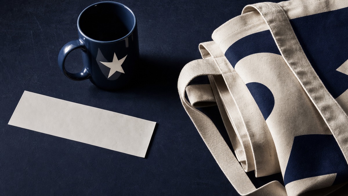 A bold editorial collection of Don't Mess with Texas-themed gifts arranged on a dark navy background